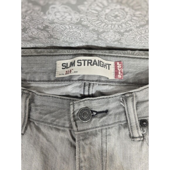 Levis 514 Slim Straight Jeans Gray Denim Mens Size 30x30 Casual Everyday - Picture 2 of 12